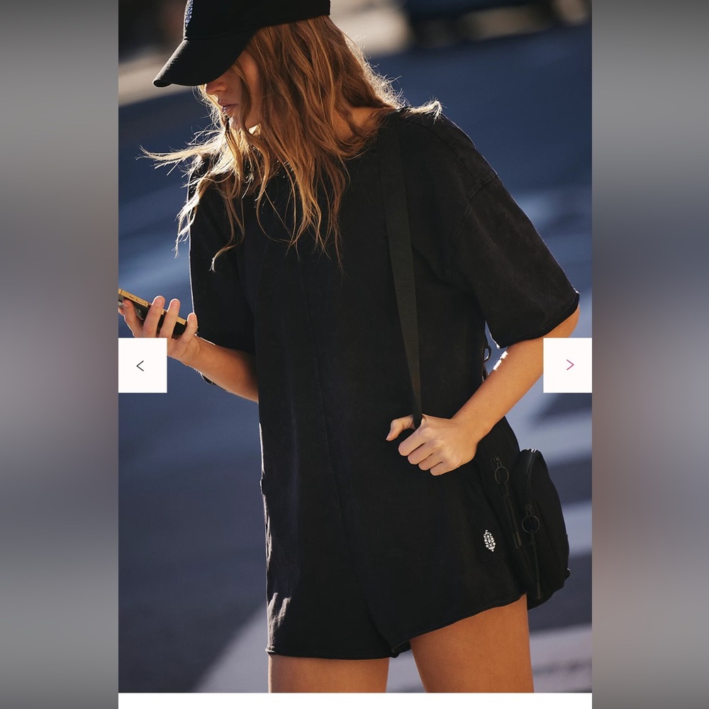 FP Movement by Free People Hot Shot Romper Black